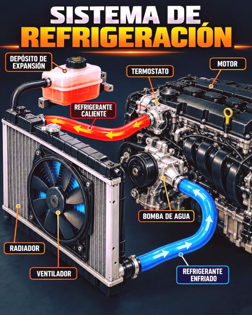 🌡️🔧 SISTEMA DE REFRIGERACIÓN: ASÍ EVITA QUE TU MOTOR SE SOBRECALIENTE
